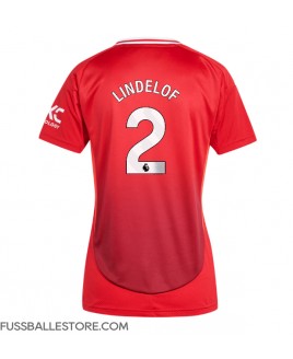 Günstige Manchester United Victor Lindelof #2 Heimtrikot Damen 2024-25 Kurzarm